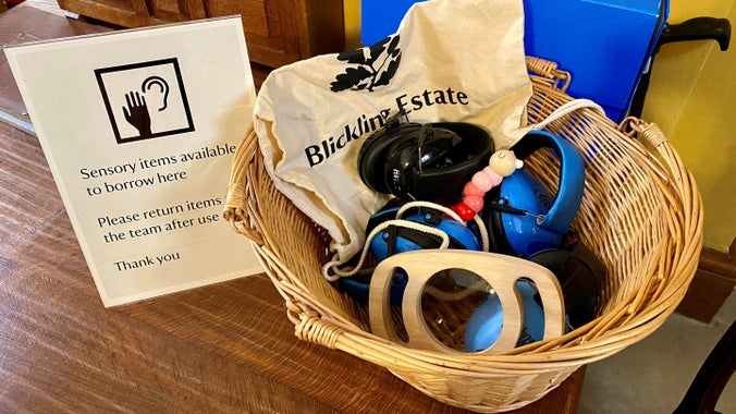 A selection of sensory items available to borrow at Blickling Estate